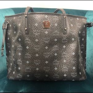 MCM Large Black Anya Tote with Pouch